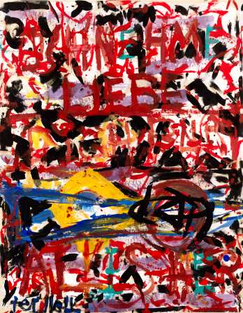 ter Hell · <strong>Für alles</strong> [For Everything] · 2021 · 210 x 140 cm · acrylic on canvas