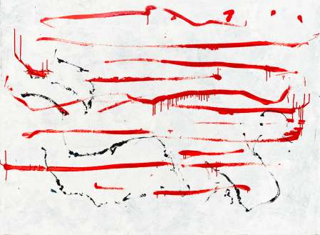 ter Hell · <strong>Red Lines</strong> [Rote Linien] · 2018 · 125 x 170 cm · acrylic on canvas