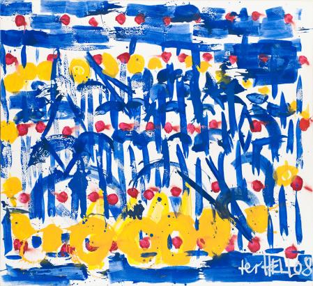 ter Hell · <strong>US Euro</strong> · 2008 · 180 x 200 cm · acrylic, spray on canvas