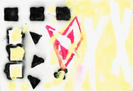ter Hell · untitled (from Blackbook) · 2012 · 55x80 · spray on canvas