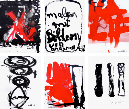 ter Hell · untitled (6 paper works) · 2013 · each 65 x 50 cm · acrylic on paper