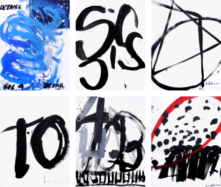 ter Hell · untitled (6 paper works) · 2013 · each 65 x 50 cm · acrylic on paper