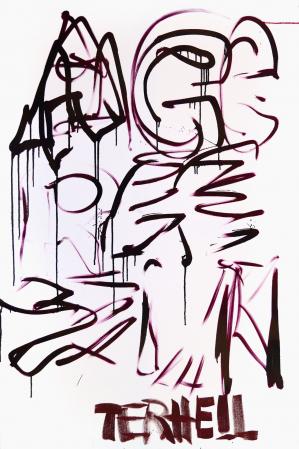 ter Hell · <strong>Aggression</strong> · 2016 · 140 x 90 cm · acrylic on canvas