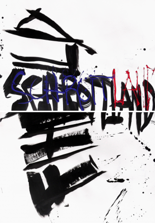 ter Hell · <strong>Schrottland</strong> [Scrapland] · 2017 · two-part · 120 x 84 cm · acrylic on pap