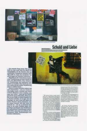 ter Hell · <strong>Schuld und Liebe</strong> [Crime and love] · from the collage series 'L'article' · SpiegelBox 1 (2011–2013) · 42 x 30 cm