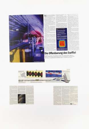 ter Hell · <strong>Die Offenbarung des Exeffiel</strong> [The revelation of the Exeffiel] · from the collage series 'L'article' · SpiegelBox 4 (2017) · 100 x 70 cm